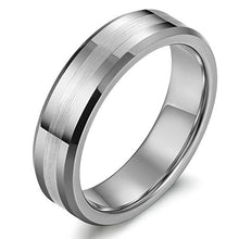 Load image into Gallery viewer, Tungsten Wedding Band Silver Matte Finish - Mister Bands
