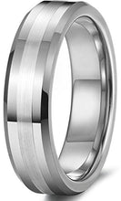 Load image into Gallery viewer, Tungsten Wedding Band Silver Matte Finish - Mister Bands