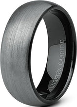 Load image into Gallery viewer, Tungsten Wedding Band Black 8mm - Mister Bands