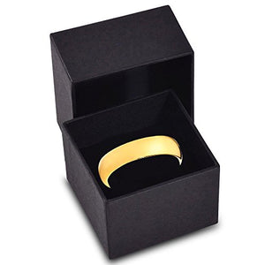 Tungsten Wedding Band Ring Comfort Fit 18K Yellow Gold Plated - Mister Bands