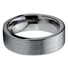 Load image into Gallery viewer, Tungsten Wedding Band Flat Pipe Cut - Mister Bands