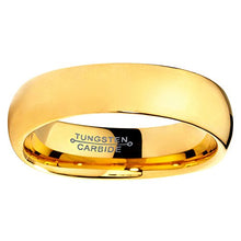 Load image into Gallery viewer, Tungsten Wedding Band Ring Comfort Fit 18K Yellow Gold Plated - Mister Bands