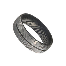 Load image into Gallery viewer, Groove Damascus Steel Wedding Band - Mister Bands