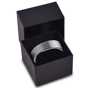 Tungsten Wedding Band Flat Pipe Cut - Mister Bands