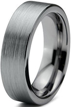 Load image into Gallery viewer, Tungsten Wedding Band Flat Pipe Cut - Mister Bands