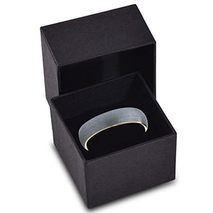Tungsten Wedding Band 18K Yellow Gold Plated - Mister Bands
