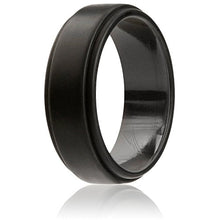 Load image into Gallery viewer, Silicone Wedding Band Black - Mister Bands