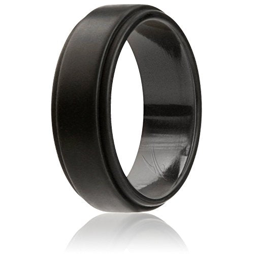 Silicone Wedding Band Black - Mister Bands