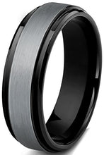 Load image into Gallery viewer, Tungsten Carbide Wedding Band Beveled Edge - Mister Bands