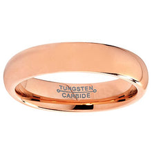 Load image into Gallery viewer, Tungsten Wedding Band Comfort Fit 18K Rose Gold Plated Plated - Mister Bands