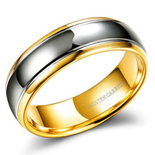 Load image into Gallery viewer, Tungsten Wedding Band Yellow Gold - Mister Bands