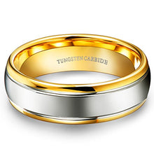 Load image into Gallery viewer, Tungsten Wedding Band Yellow Gold - Mister Bands